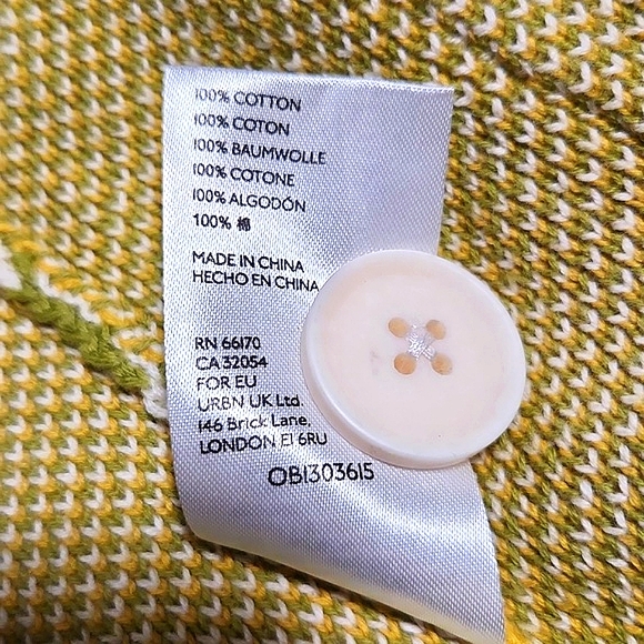 Maeve Anthropology Tropical Pineapple Knit 100% Cotton Cardigan Size M Like New - Picture 10 of 14